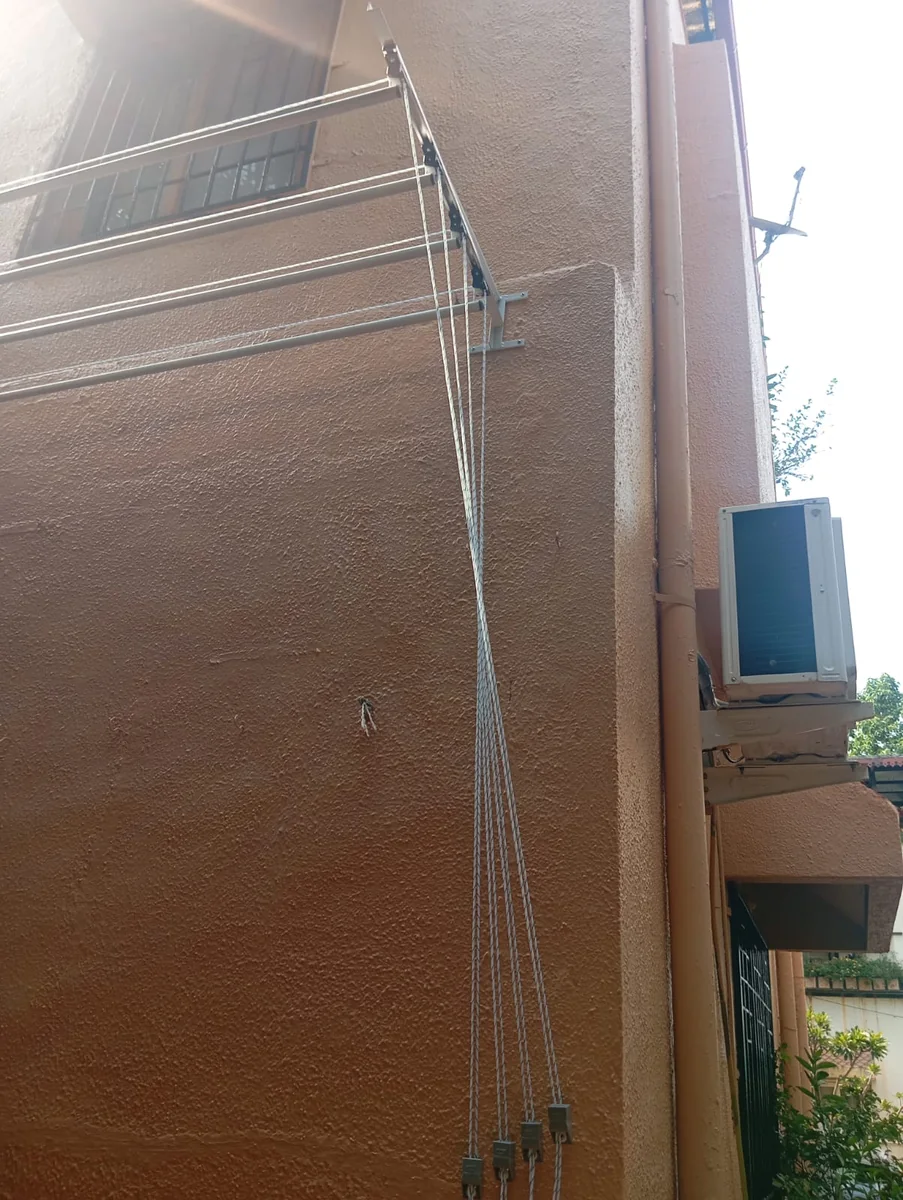 Rope detail for outdoor aluminium drying hanger